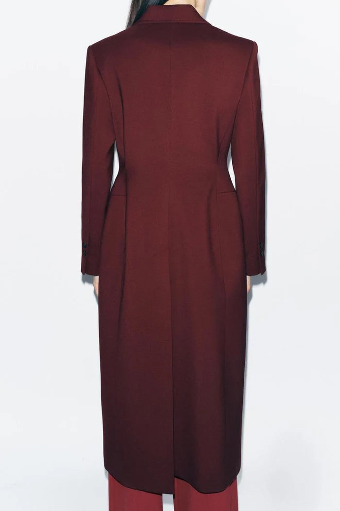 ELSENYA Maëlle Tailored Coat in Burgundy