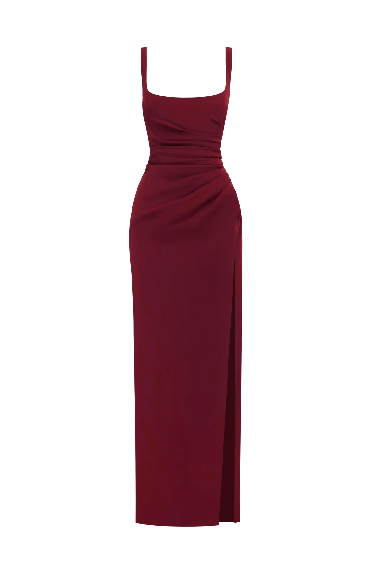 ELSENYA Amara Corset Maxi Dress in Cherry Lacquer
