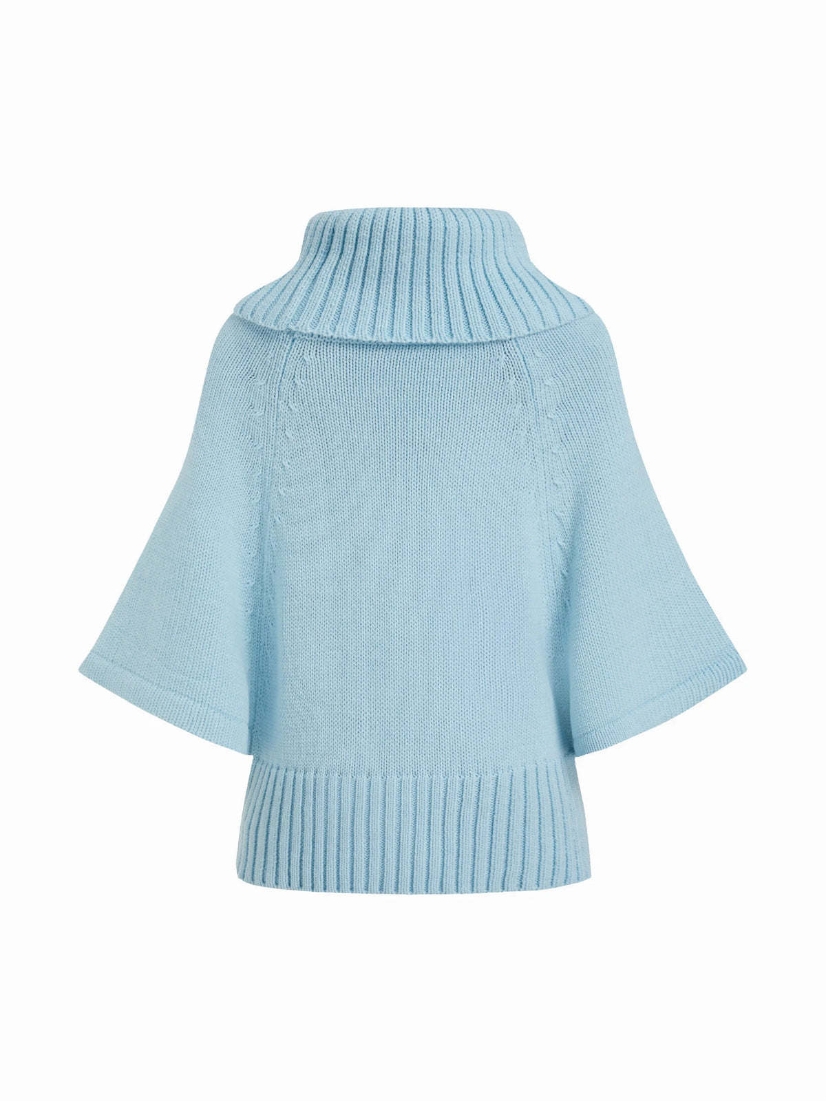 Capucine sweater in light blue, flat back view
