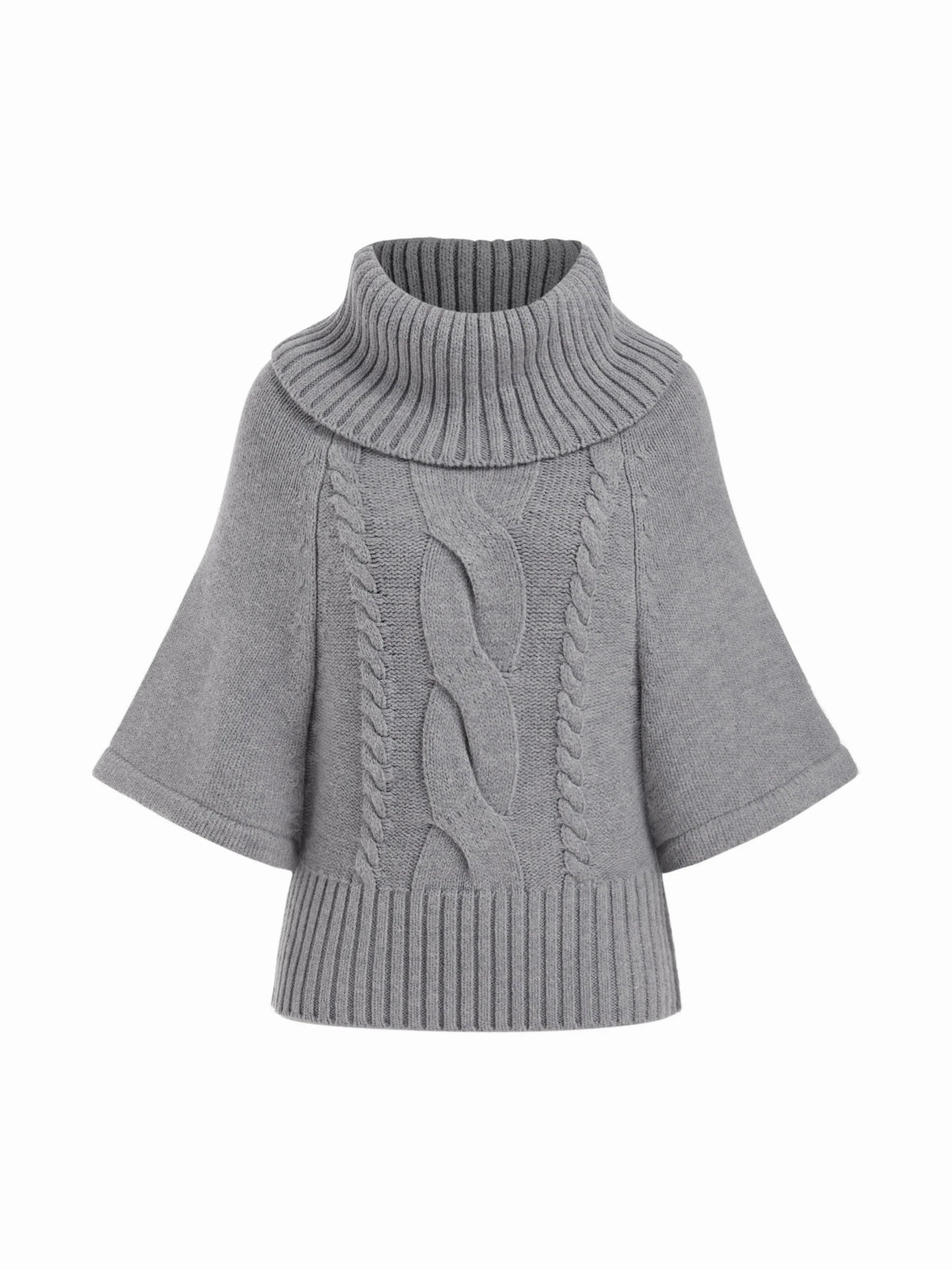 Capucine sweater in gray, flat front view