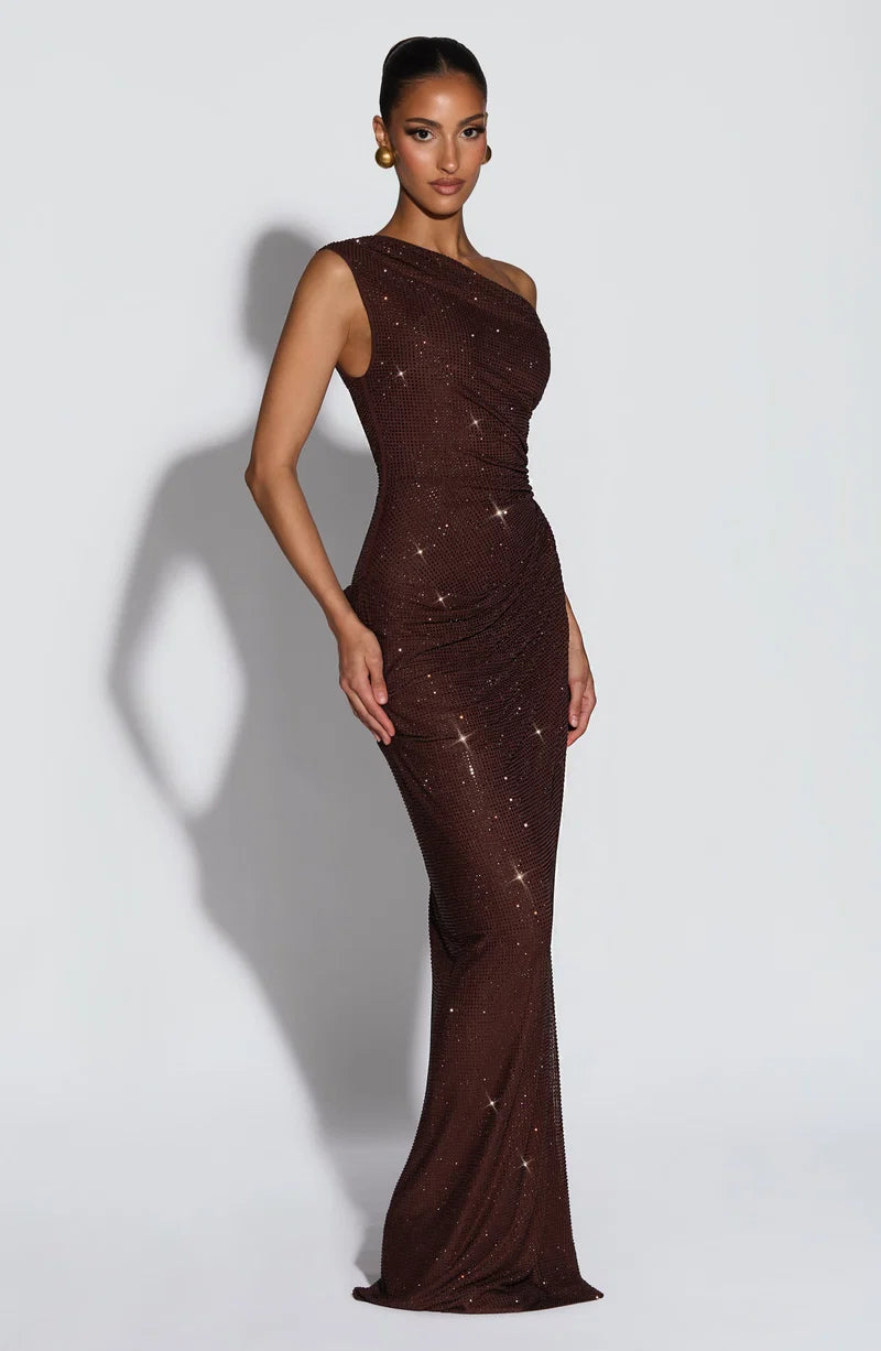 ELSENYA — Isadora Asymmetric Maxi Dress
