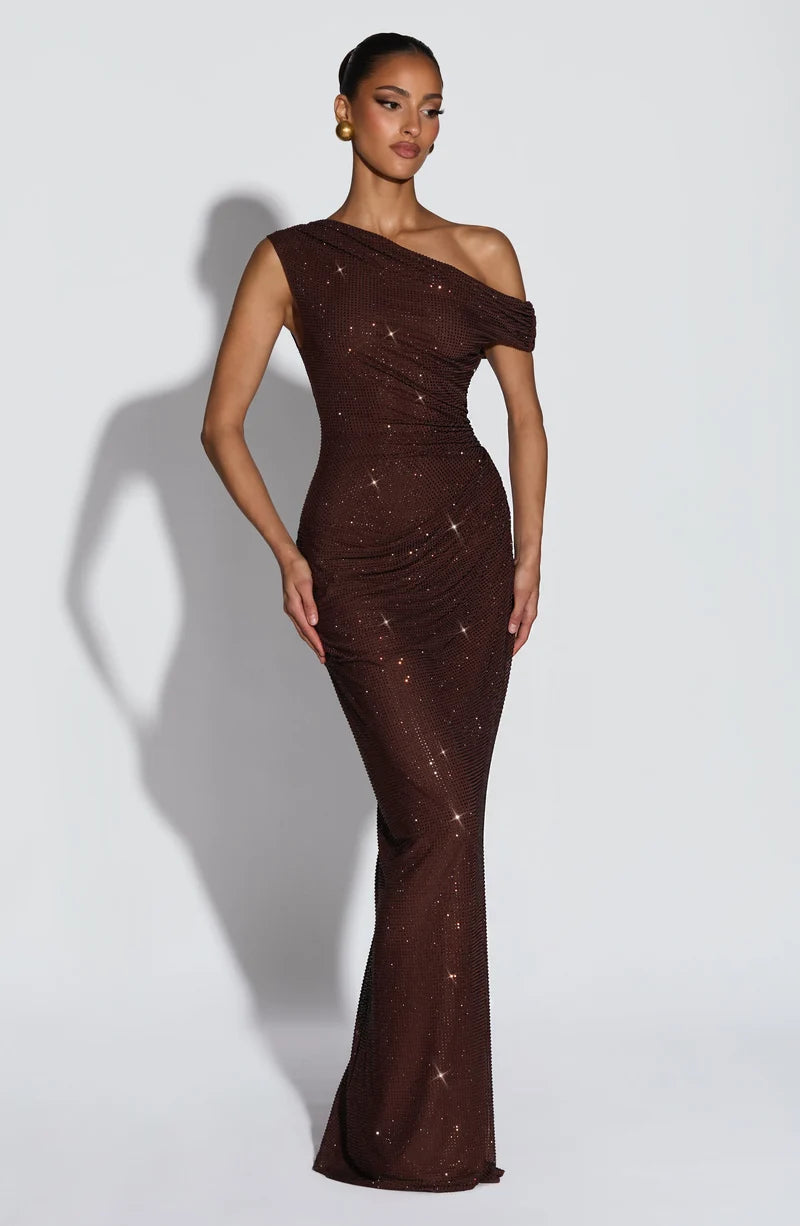 ELSENYA — Isadora Asymmetric Maxi Dress