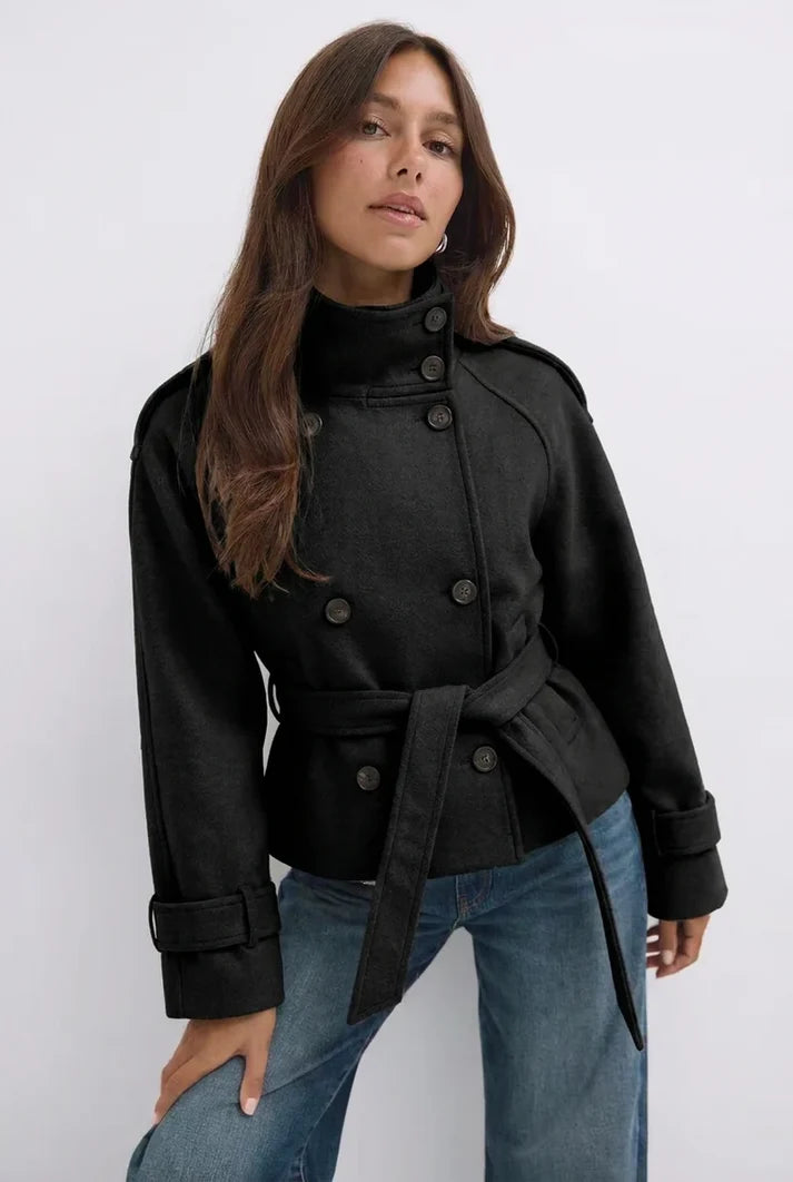 ELSENYA Adele Signature Trench in Black - detail