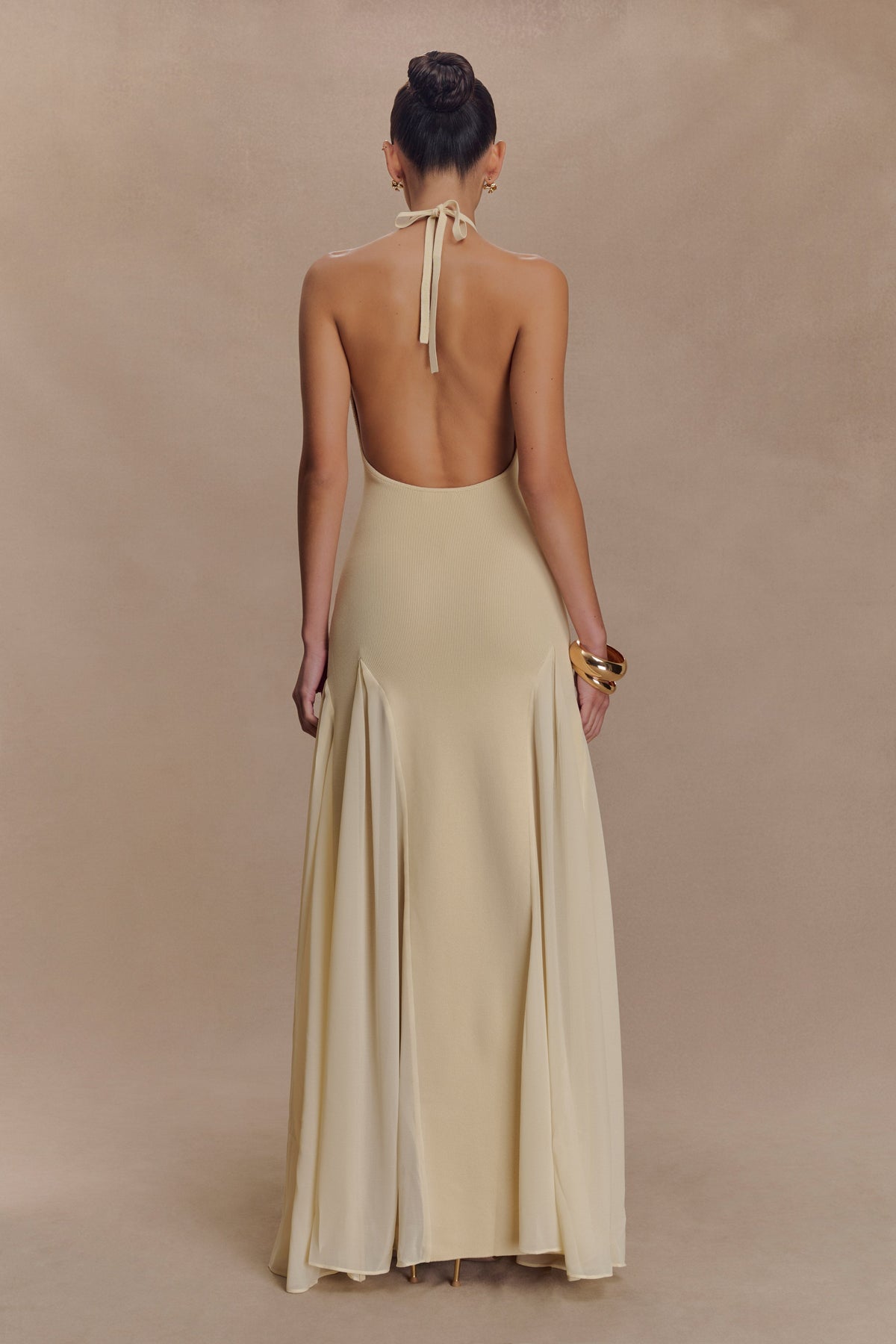 ELSENYA — Oriane Halter Maxi Dress