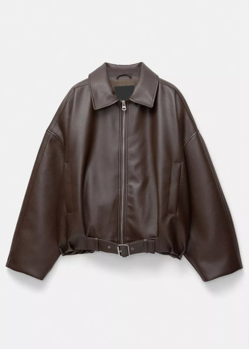 ELSENYA — Romy Belted Leather Jacket