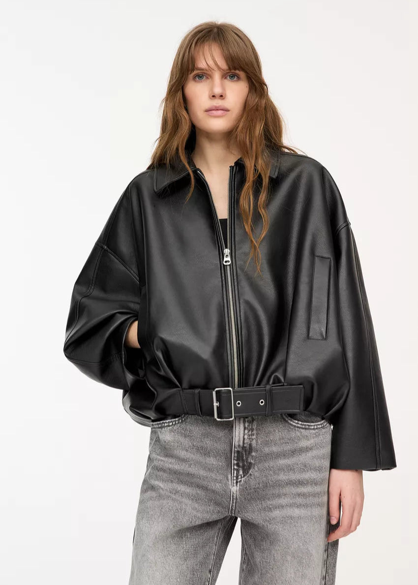 ELSENYA — Romy Belted Leather Jacket