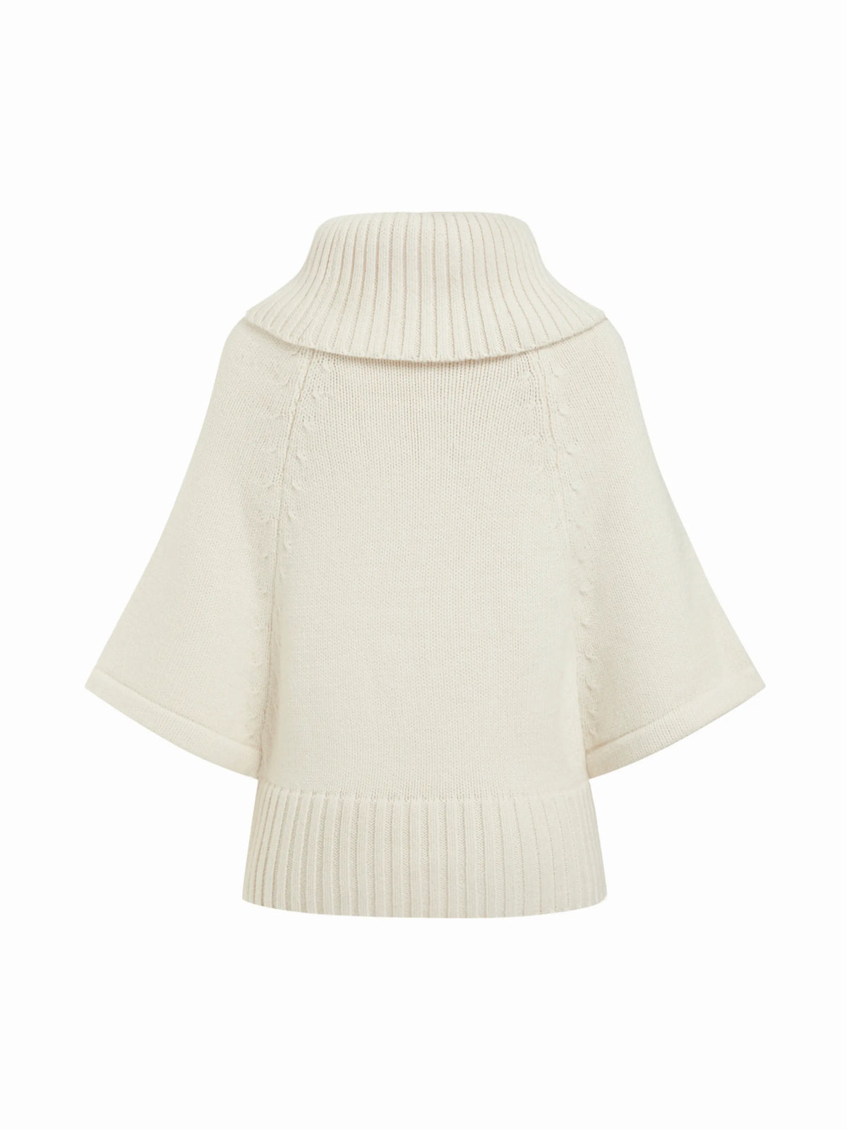 Capucine sweater in white, flat back view