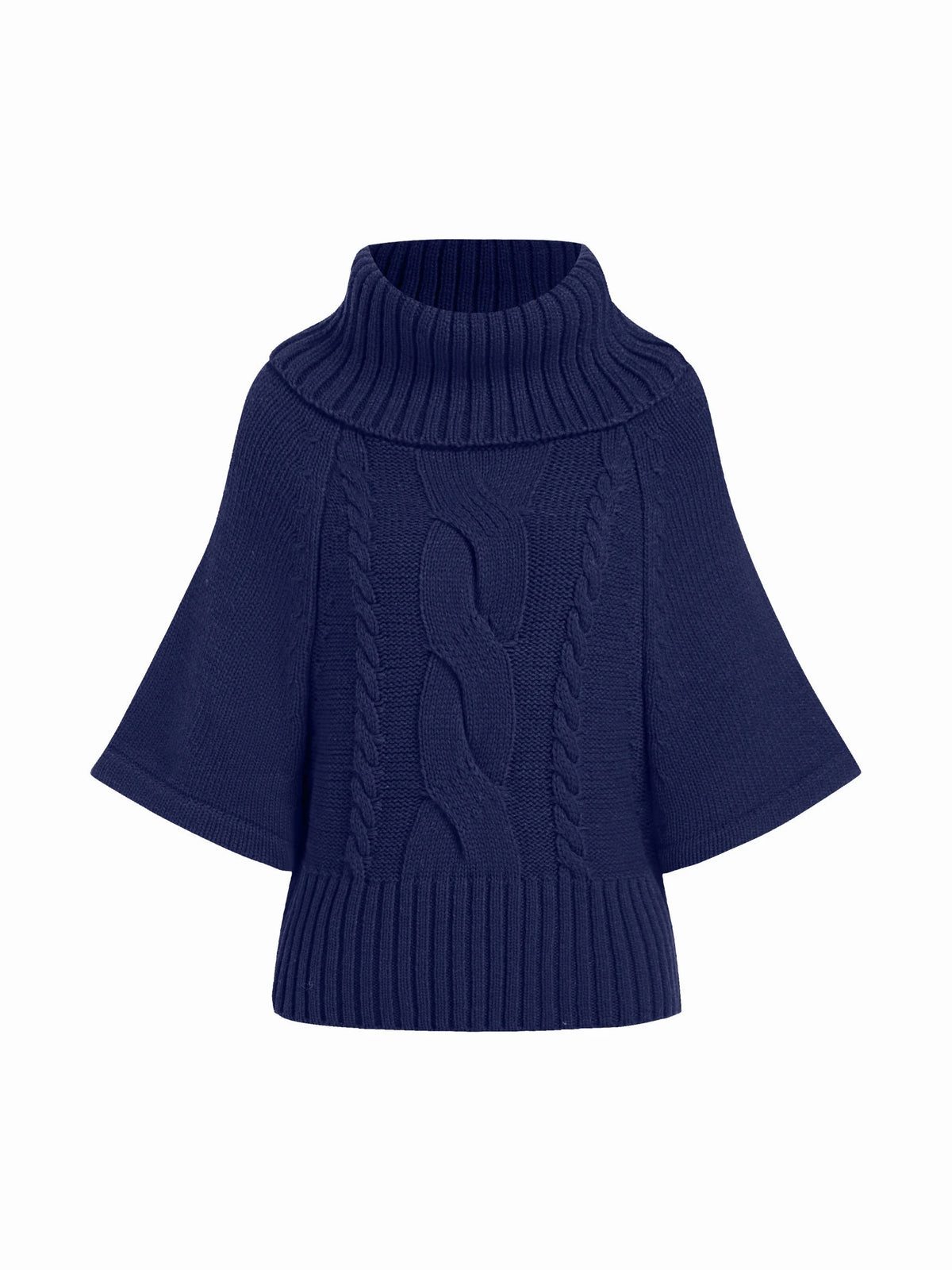 Capucine sweater in navy, flat front view