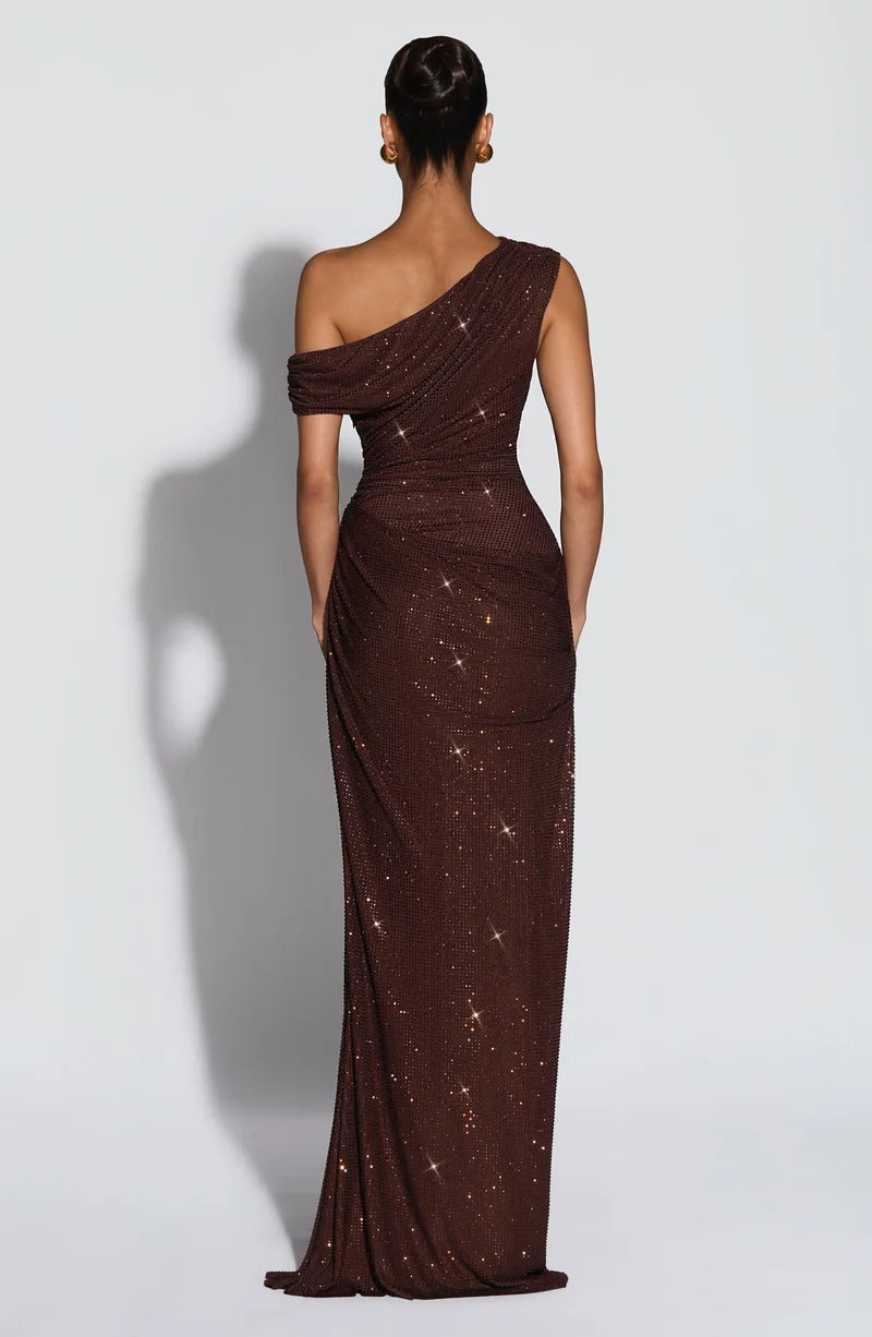 ELSENYA — Isadora Asymmetric Maxi Dress