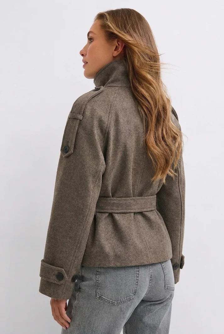ELSENYA Adele Signature Trench in Khaki Grey - back